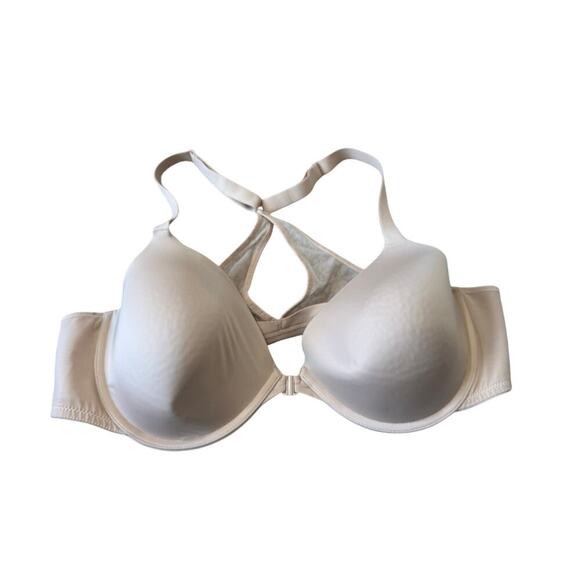 Maidenform Bra, size 42B, Taupe/off white; racer back fit, front closure - Picture 1 of 6